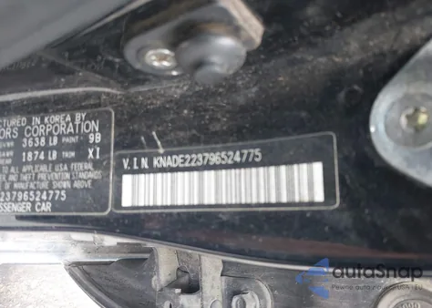 2009 Kia Rio Lx из США, поврежденный, VIN KNADE223796524775